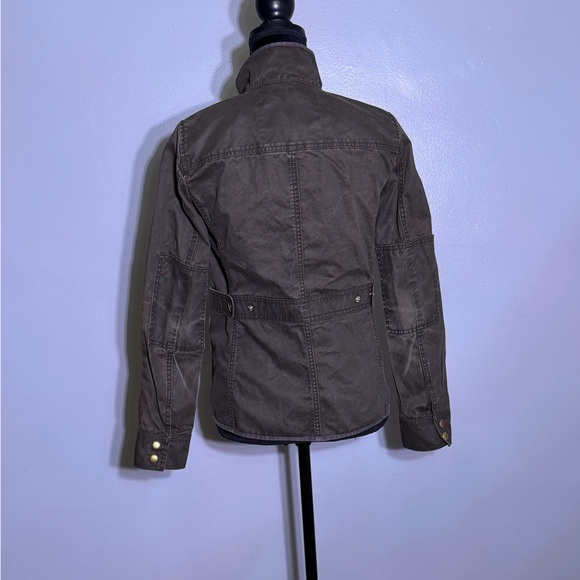 J.Crew The Downtown Waxed Cotton Moss Green Military Field Jacket Womens Sz XS - Picture 3 of 8
